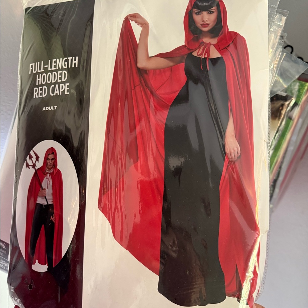 Red Hooded Cape Costume